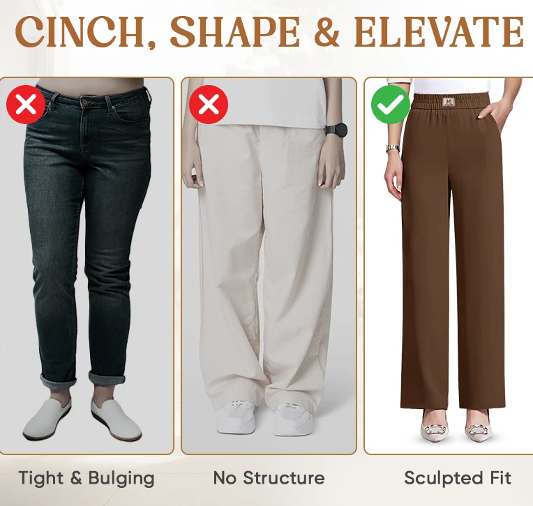 ⏳Nur für kurze Zeit: 50 % Rabatt⏰Perfekt fallende Stretch-Hose mit hoher Leibhöhe und elastischem Bund👖
