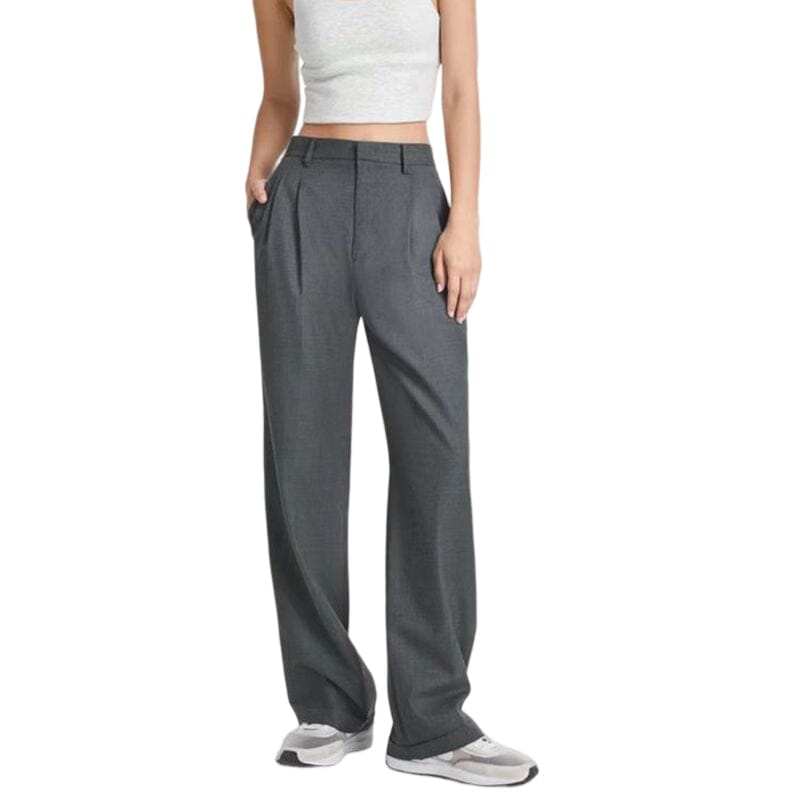 Fließende High-Waist Hose mit weitem Bein & Gürtel – Elegante, vielseitige Stoffhose 👖✨