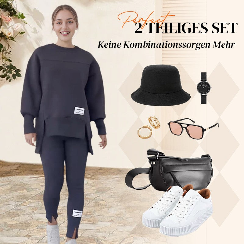 🔥Black-Friday-Mega-Angebot – 53 % Rabatt!🔥Lässiges Sweatshirt-Leggings-Set für Frauen