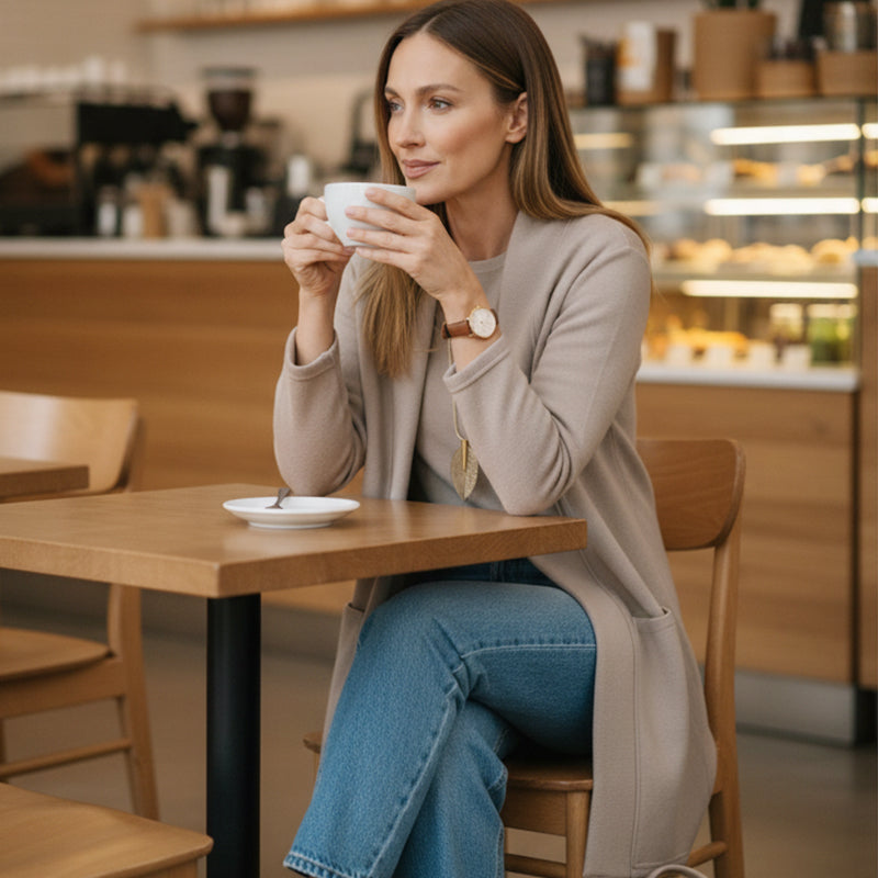 🍁 Neu im Herbst/Winter! | Nur noch 1 Tag: -50 % ⏳ 3-teiliges Set aus Longline-Cardigan, Top & Hose