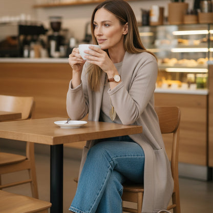 🍁 Neu im Herbst/Winter! | Nur noch 1 Tag: -50 % ⏳ 3-teiliges Set aus Longline-Cardigan, Top & Hose