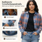 ⌛ Nur noch 3 Tage – 50 % auf alles! ⏰Damen-Strickjacke mit Karomuster und Knopfleiste