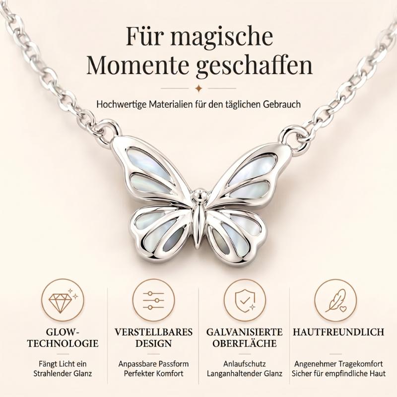 🦋Blaue Schmetterling-Halskette – Leuchtende Eleganz im Ins-Stil, zartes Design für den Alltag 💎✨