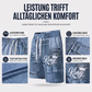 Herren Lässiges Kunstdenim-Print T-Shirt & Shorts Set
