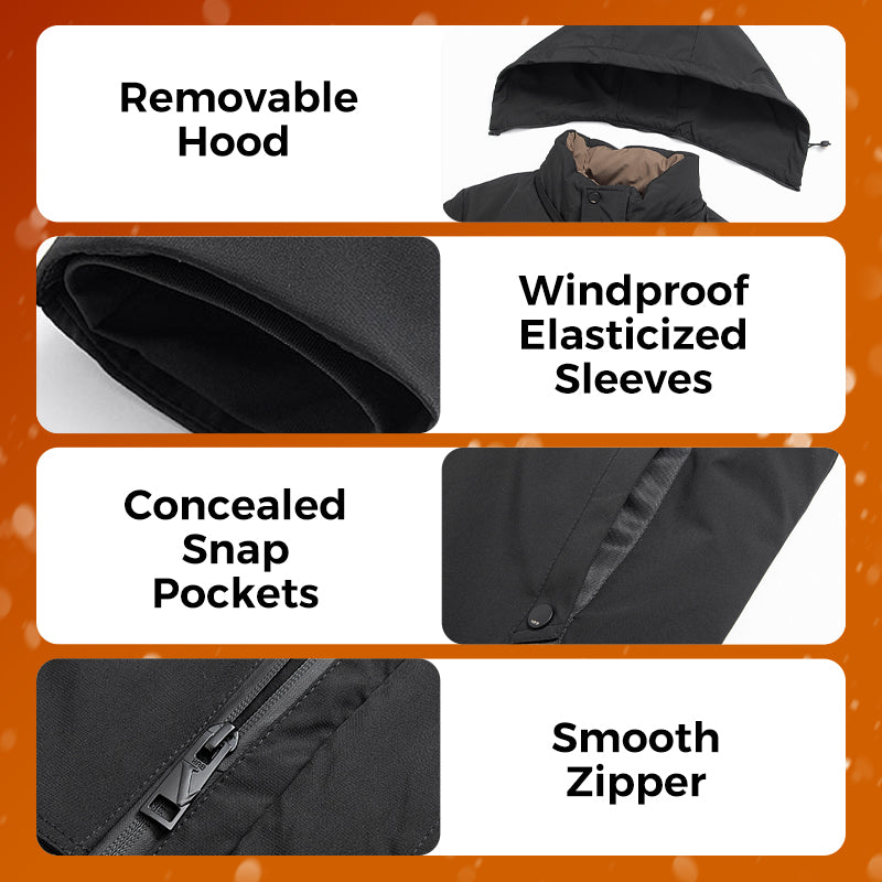 🔥Black-Friday-Mega-Angebot – 50 % Rabatt!🔥Isolierter Parka mit Kapuze für Herren