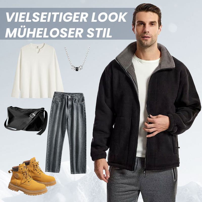 🔥Black-Friday-Mega-Angebot – 50 % Rabatt!❄️Kostenloser Versand Herren-Doppelfleecejacke