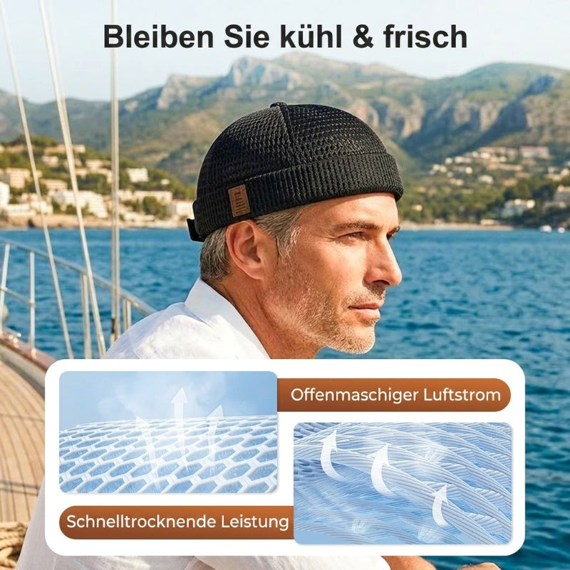 Leichte Kappe aus atmungsaktivem Mesh ohne Schirm