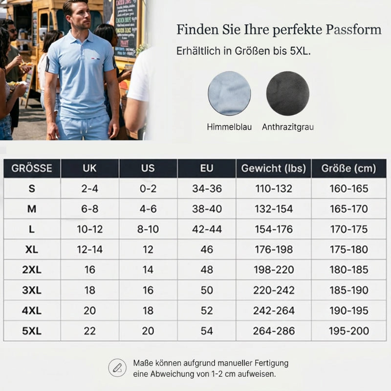 👕 2-teiliges Freizeit-Set für Herren – Kurzarm-Oberteil & Shorts, atmungsaktiv, bequem & vielseitig für Alltag, Sport & Reisen ☀️🩳