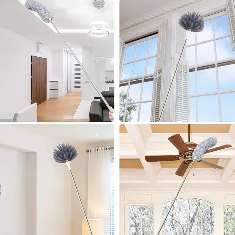 🧹 50 % Rabatt! Teleskop-Staubwedel – Ausziehbarer Staubfänger für Decken, Ecken & schwer erreichbare Stellen