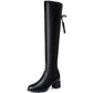 ⌛ Nur noch 3 Tage – 50 % auf alles! ⏰Damen-Stretch-Lederstiefel