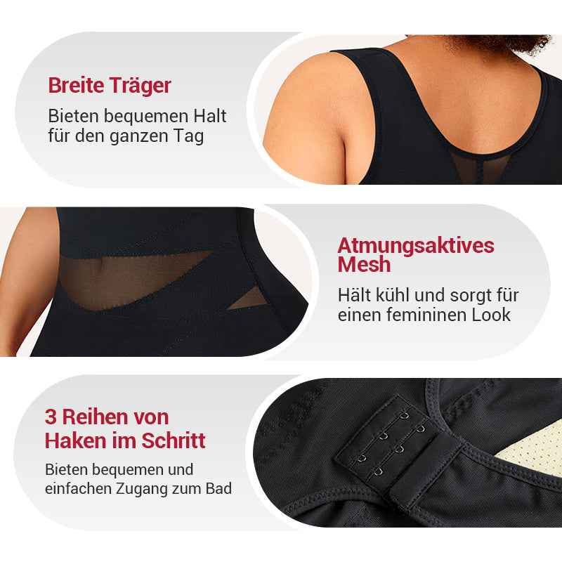 ⏳Kaufen Sie eins, bekommen Sie eins gratis💥💕Haken-und-Ösen-Mesh-Shapewear-Body💎