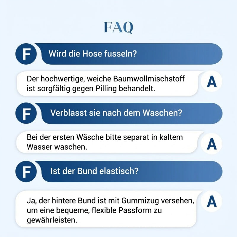 ☀️ Frühlings-Hot-Sale 50 % RABATT!! 🌿🌸 Bequeme blau gestreifte Hose mit Seitentaschen