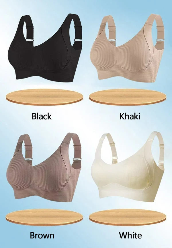 2-teiliges Set🎁 1 Kaufen, 1 Gratis 💕 Damen Rippenstrick Push-Up Verstellbarer Drahtloser BH