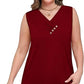 Einfarbiges V-Ausschnitt-Tanktop für Damen – atmungsaktiv & vielseitig