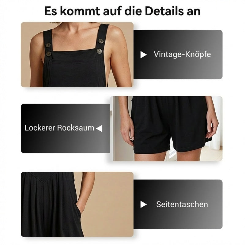 Ärmelloser Weitbein-Jumpsuit für Sommerbrisen