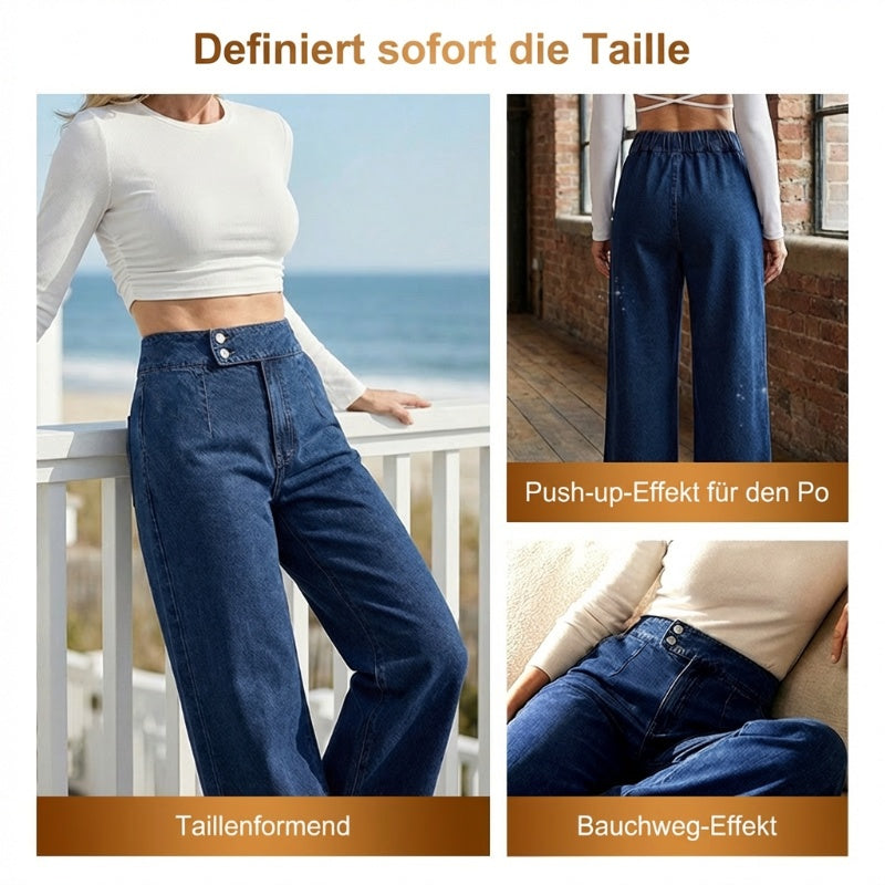 📢📢50 % Rabatt!! ⏰Damenjeans mit hoher Taille und weitem Bein
