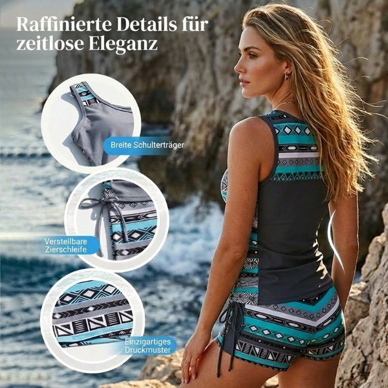 Zweiteiliger Bikini – hochtailliert mit Bandeau-Top – perfekt für den Strand👙🏖️