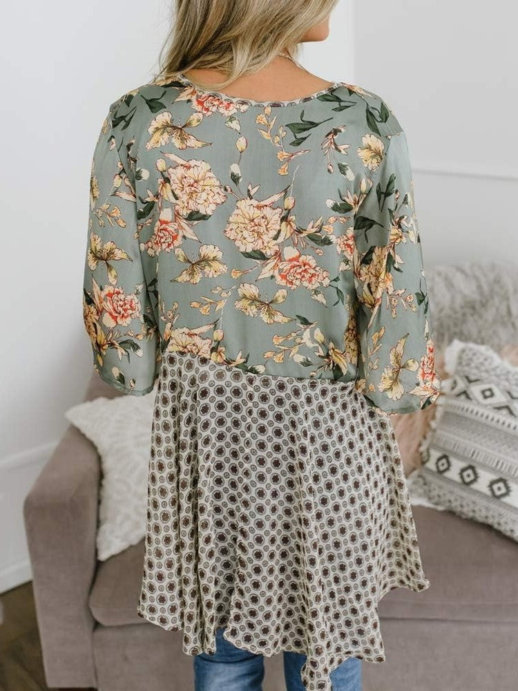 🌸Damen-Kimonos mit Blumenmuster, Rüschenärmeln und Bindegürtel – luftige Boho-Cardigans im lockeren Schnitt