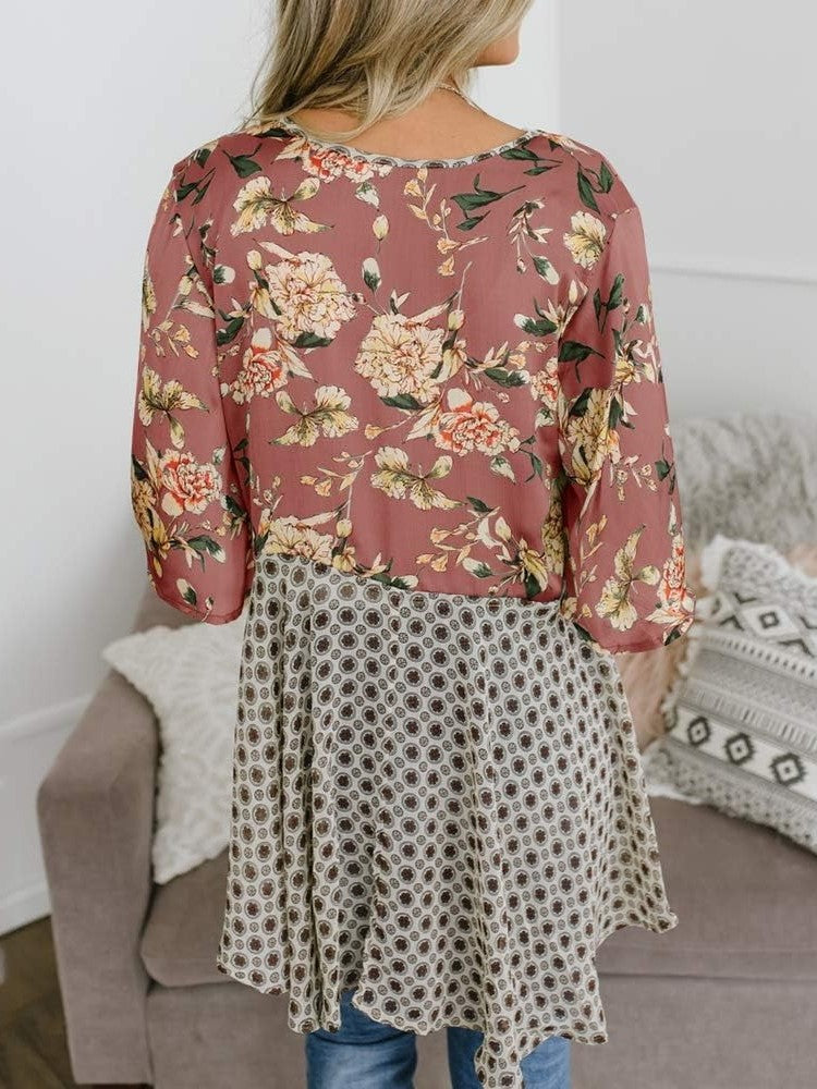 🌸Damen-Kimonos mit Blumenmuster, Rüschenärmeln und Bindegürtel – luftige Boho-Cardigans im lockeren Schnitt