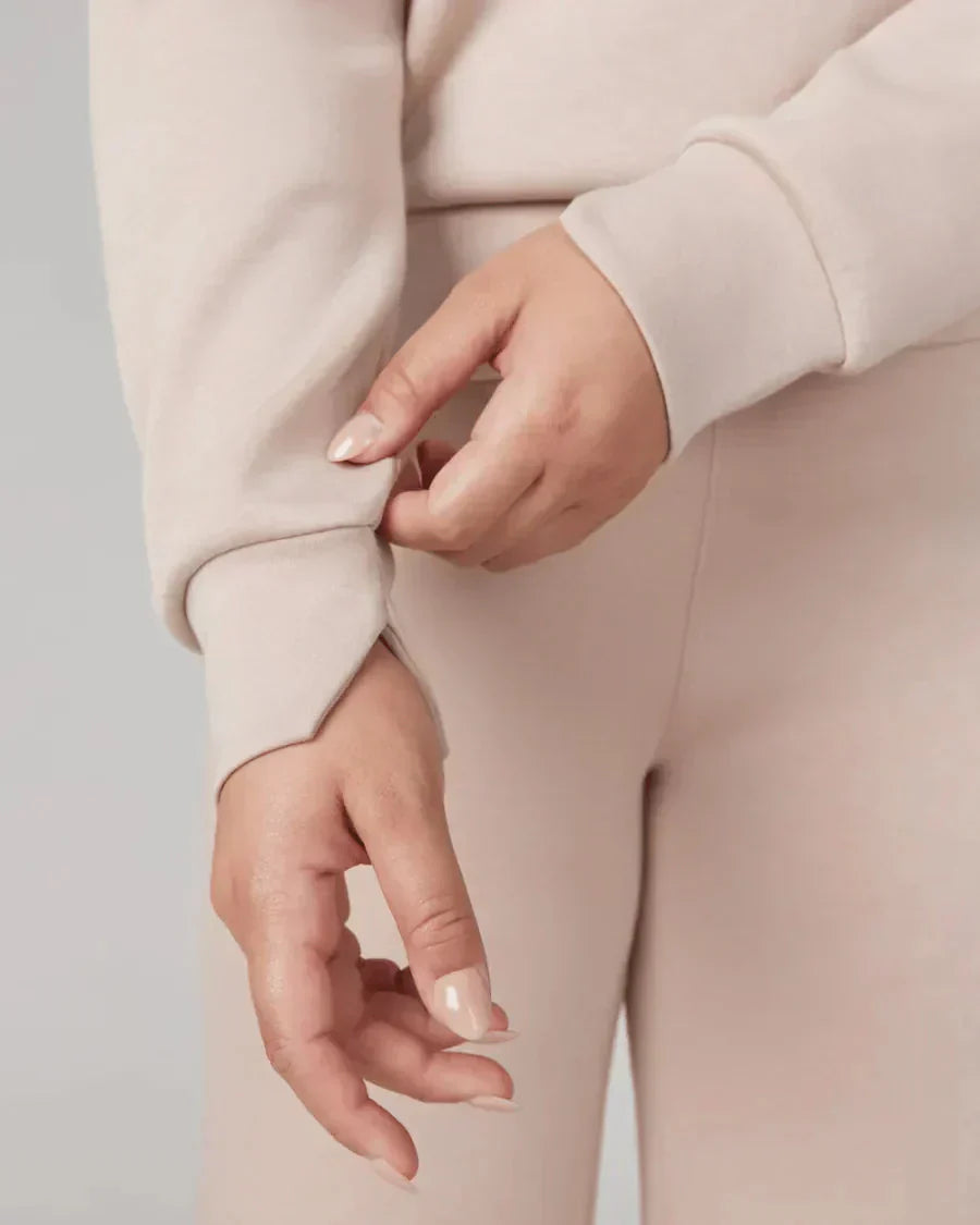 💝🔥Black-Friday-Mega-Angebot – 50 % Rabatt!🔥Damen-Loungeset aus 2 Teilen mit Oversize-Schnitt, halbem Reißverschluss und weitem Bein