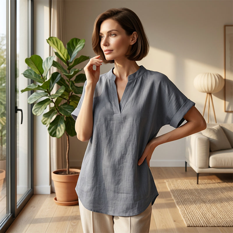 🌸50% RABATT 👚 Damen-Freizeithemd – locker geschnitten, einfarbig & atmungsaktiv, ideal für Sommer, Büro & Freizeit ☀️🌸