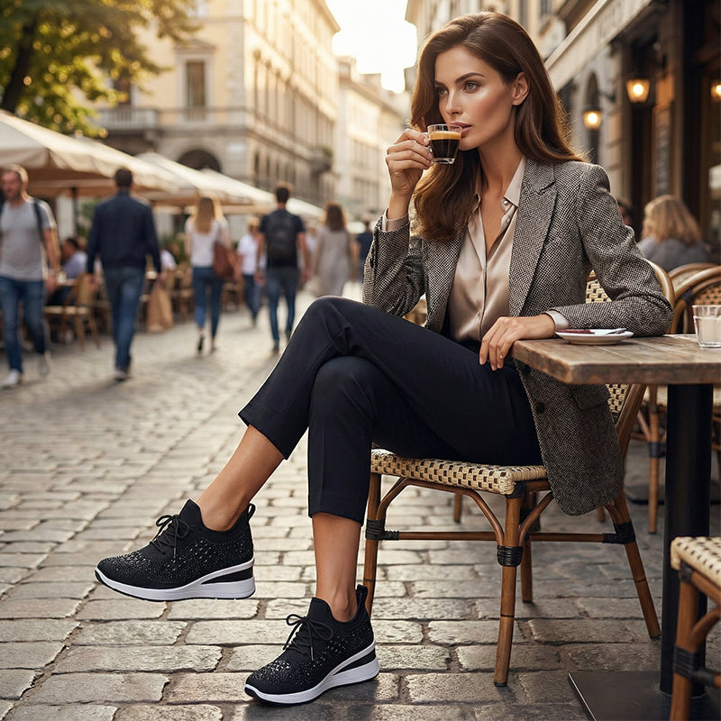 👟 50% RABATT! ✨ Atmungsaktive Sneaker aus Mesh mit Strassverzierung – Funkelndes Design, Leichte Belüftung & Rutschfeste Sohle 💎