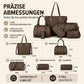 👜 Stylishes 6-in-1-Mutter-Kind-Taschenset – Bedruckt, vielseitige Schultertasche, Crossbody- & Handtasche für den täglichen Gebrauch 🌿