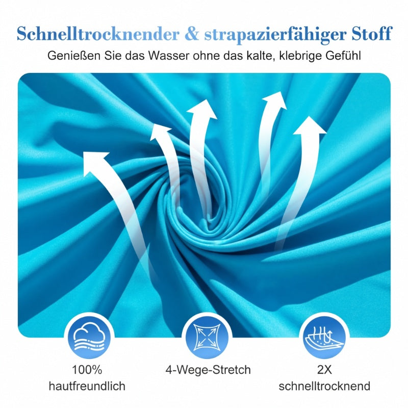 👙🌊 3-teiliges Damen Bikini-Set – Hohe Taille, Color-Block & Zickzack-Design für Strand & Urlaub