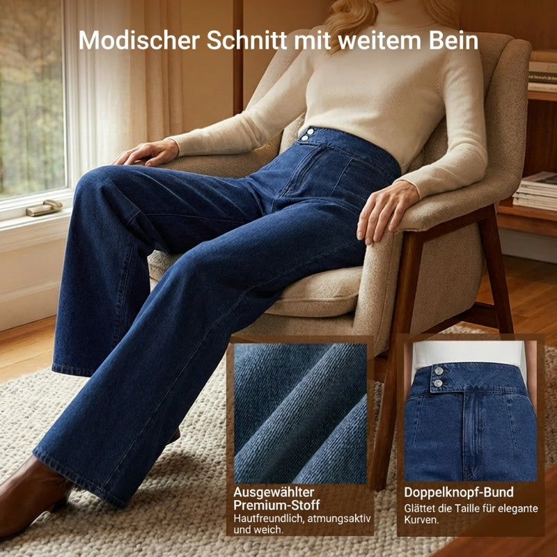 📢📢50 % Rabatt!! ⏰Damenjeans mit hoher Taille und weitem Bein