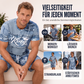 Herren Lässiges Kunstdenim-Print T-Shirt & Shorts Set