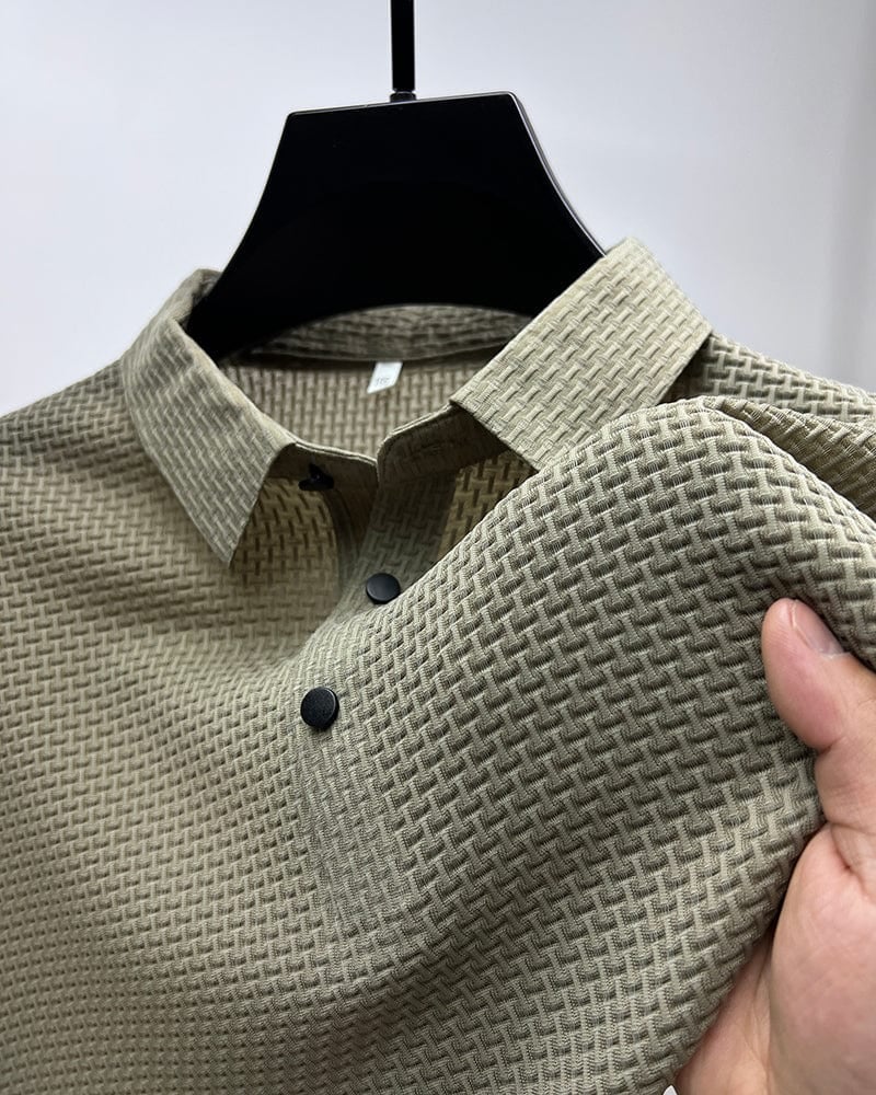 ⌛ Nur noch 3 Tage – 50 % auf alles! ⏰ Herren Polo-Shirt mit Kurzarm – Hemdkragen, Farbabrieb-freier Stoff, Vielseitig für Alltag & Büro