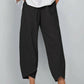 Vintage  asymmetrische elastische Taille Hosen