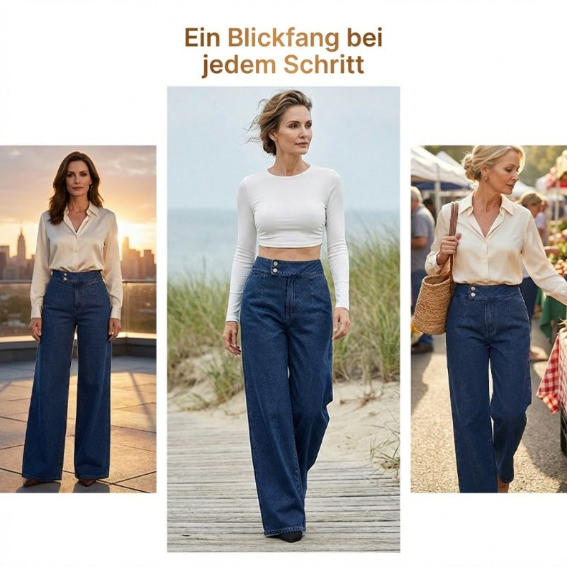 📢📢50 % Rabatt!! ⏰Damenjeans mit hoher Taille und weitem Bein