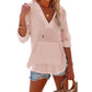 Damen Oversize-Hoodie mit V-Ausschnitt und Kängurutasche für Strand & Alltag
