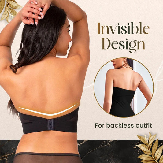 Ideal als Unterwäsche für Blazer & Anzüge – Damen Minimizer BH, Rückenfrei mit Trägern, Bustier für Große Größen, Figurformend