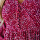 💃Blumen-Maxikleid aus Viskose mit geraffter Taille und Futter.