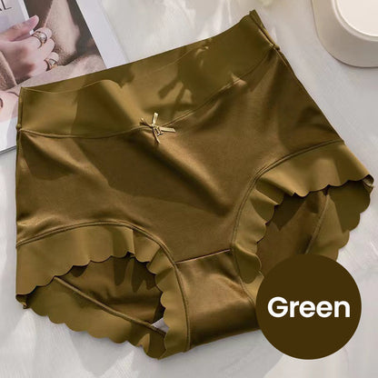 Damen-Slips 2:1 | Atmungsaktive Satin-Optik mit Baumwolleinsatz