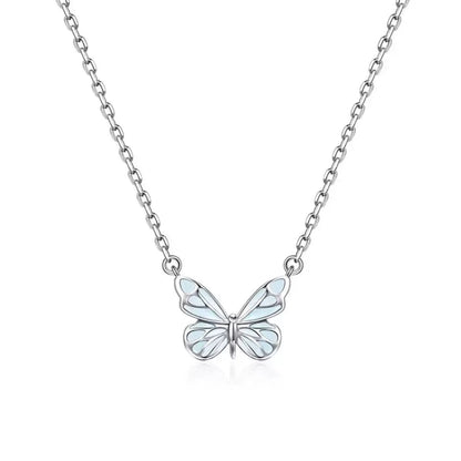 🦋Blaue Schmetterling-Halskette – Leuchtende Eleganz im Ins-Stil, zartes Design für den Alltag 💎✨
