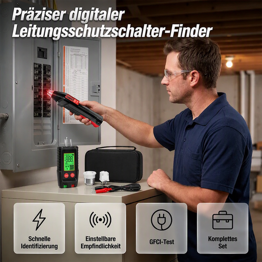 ⏳Zeitlich begrenztes Sonderangebot⏰Digital Circuit Breaker Finder and Outlet Tester Kit – Sicherungen finden, Steckdosen testen – in Sekunden 🔌🛡️