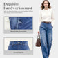 Damen-Vintage-Hochbund-Weitbeinjeans