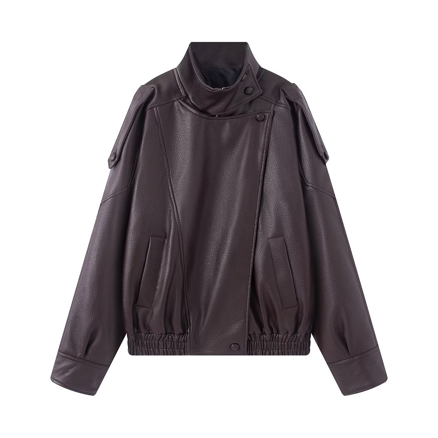 Modische Streetwear-Jacke aus Kunstleder – lässig & vielseitig kombinierbar 🧥✨