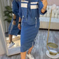 ❄️LETZTER TAG – 49% RABATT 💖 Damen-Set aus Stehkragenjacke und Kleid