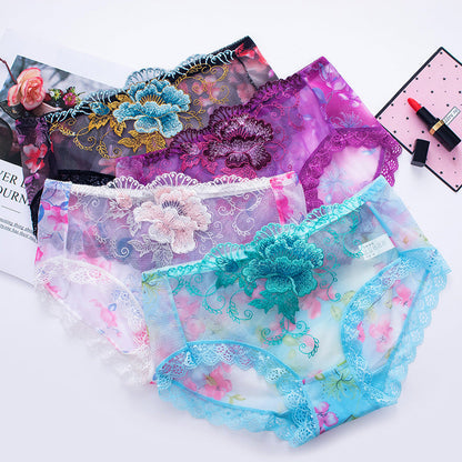 🔥Kauf 7, erhalte 7 gratis🔥 Antibakterielle Baumwollslip mit Spitzenstickerei