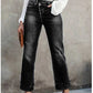 High-Waist Stretch-Jeans für Damen mit geradem Bein