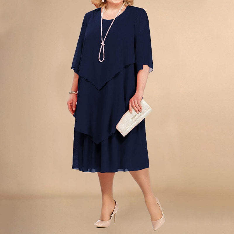Elegantes Lagenkleid für festliche Anlässe– perfekt als Hochzeitsgast oder Brautmutter