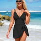 🎁2026 New Arrival✨Last Day Promotion 60% OFF🌟Deep V Knot Detail Skirted Swimsuit