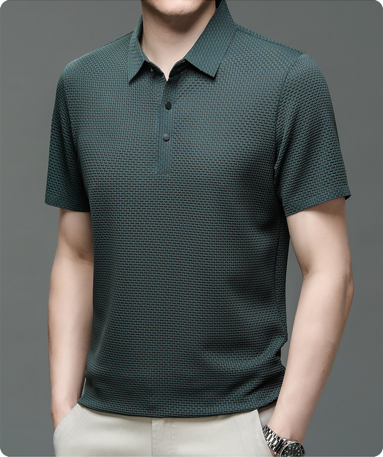 ⌛ Nur noch 3 Tage – 50 % auf alles! ⏰ Herren Polo-Shirt mit Kurzarm – Hemdkragen, Farbabrieb-freier Stoff, Vielseitig für Alltag & Büro