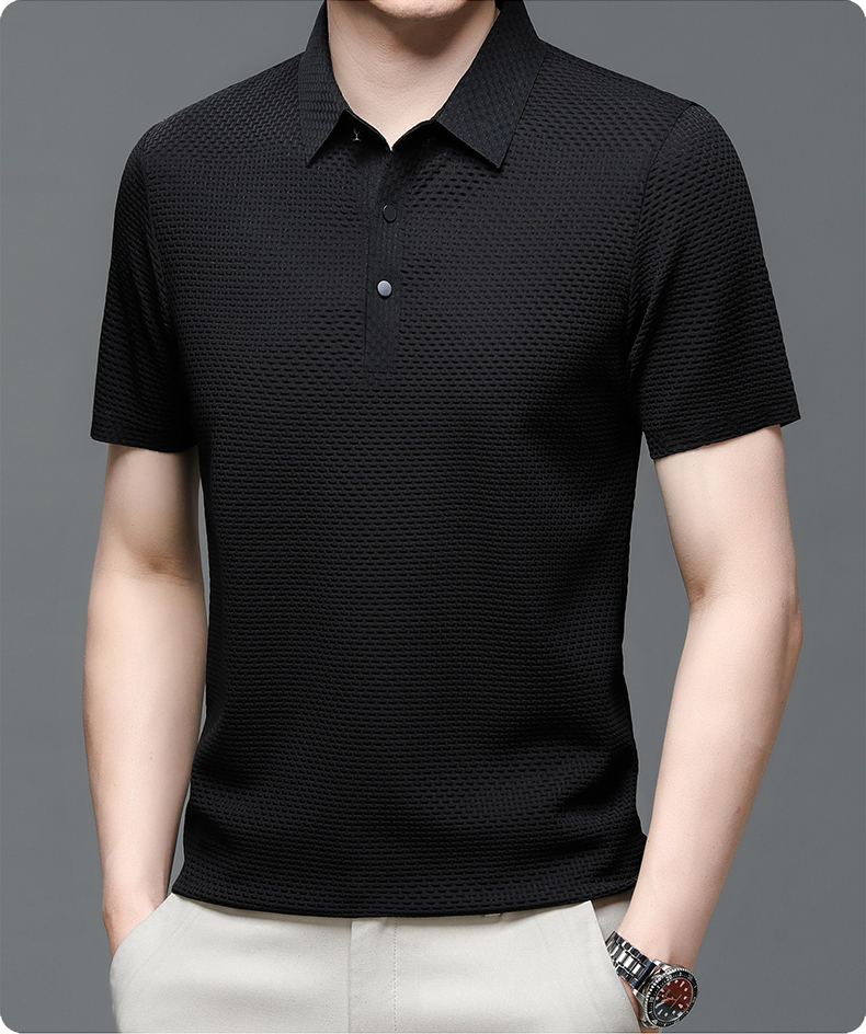 ⌛ Nur noch 3 Tage – 50 % auf alles! ⏰ Herren Polo-Shirt mit Kurzarm – Hemdkragen, Farbabrieb-freier Stoff, Vielseitig für Alltag & Büro