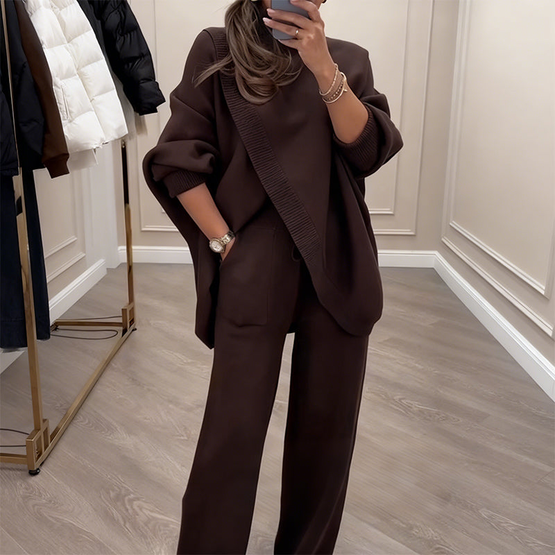 ⌛ Nur noch 3 Tage – 50 % auf alles! ⏰Damen Oversize-Pullover & Hose Set