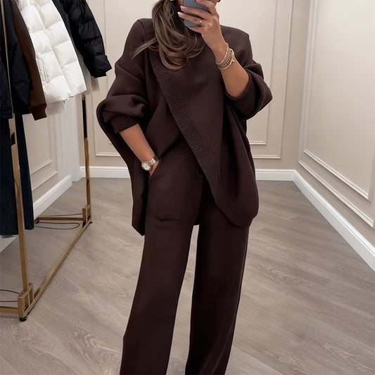 ⌛ Nur noch 3 Tage – 50 % auf alles! ⏰Damen Oversize-Pullover & Hose Set